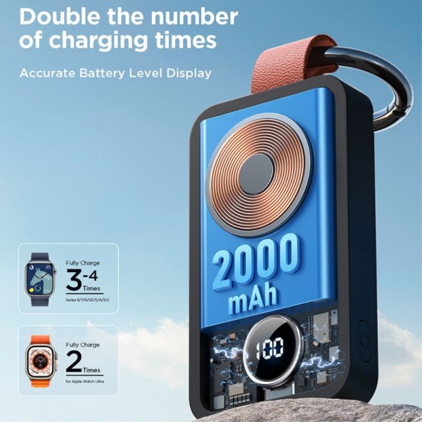 Joyroom Kannettava Apple Watch -laturi 2000 mAh