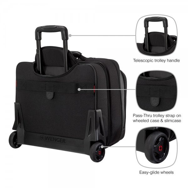 Wenger Potomac Double Gusset 15.4" Business Trolley Musta