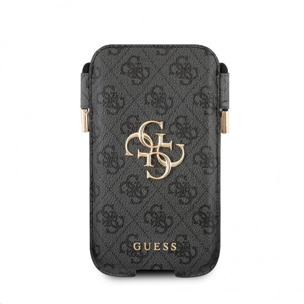 Guess Pouch Script Logo Large Harmaa