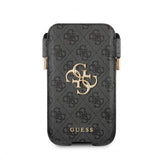 Guess Pouch Script Logo Large Harmaa