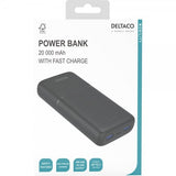 Deltaco Powerbank 20 000 mAh Pikalataus 20W Musta