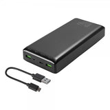 Deltaco Varavirtalähde 30 000 mAh Pikalataus Musta