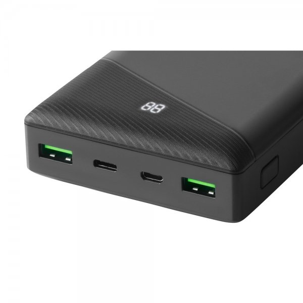 Deltaco Varavirtalähde 30 000 mAh Pikalataus Musta