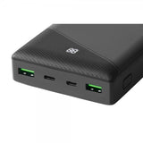 Deltaco Varavirtalähde 30 000 mAh Pikalataus Musta
