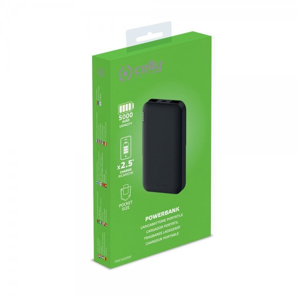 Celly Powerbank ENERGY 5 000 mAh Musta