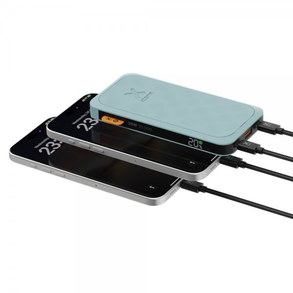 Xtorm Powerbank Fuel Series 5 20W 2xUSB-C 10 000 mAh Sininen