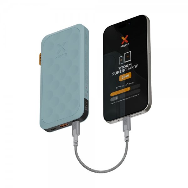 Xtorm Powerbank Fuel Series 5 20W 2xUSB-C 10 000 mAh Sininen