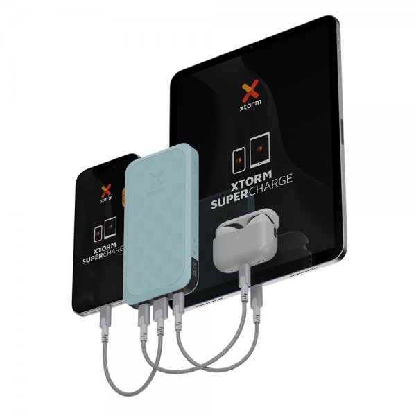 Xtorm Powerbank Fuel Series 5 20W 2xUSB-C 10 000 mAh Sininen