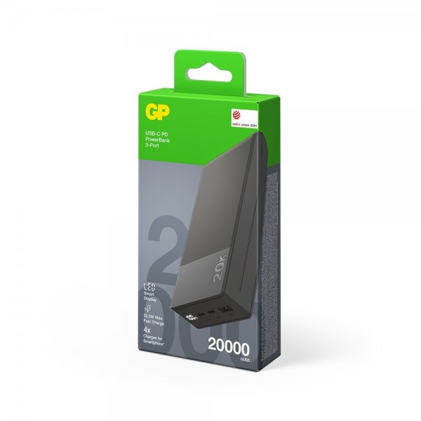 GP Powerbank M2+ 10 000 mAh Harmaa