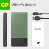 GP Powerbank M2+ 10 000 mAh Vihreä