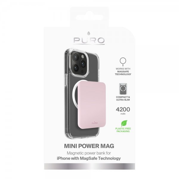 Puro MagSafe Powerbank Mini Power Mag Pink