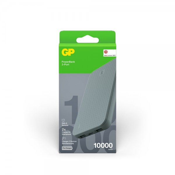GP Powerbank Plus 10 000 mAh Vihreä