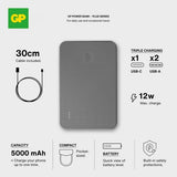GP Powerbank Plus 5000 mAh Musta
