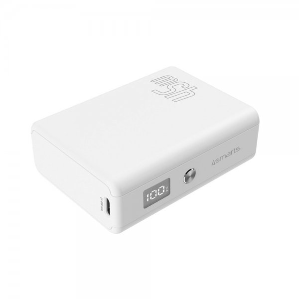 4smarts Powerbank Pocket Slim 10 000 mAh 45W Valkoinen