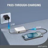 4smarts Powerbank Pocket Slim 10 000 mAh 45W Valkoinen