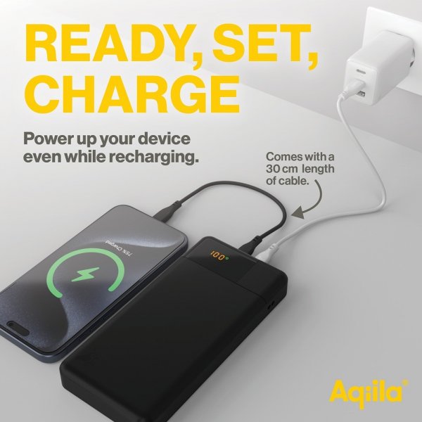 Aqiila Powerbank Powerbird B20+ 20 000 mAh 65W Musta