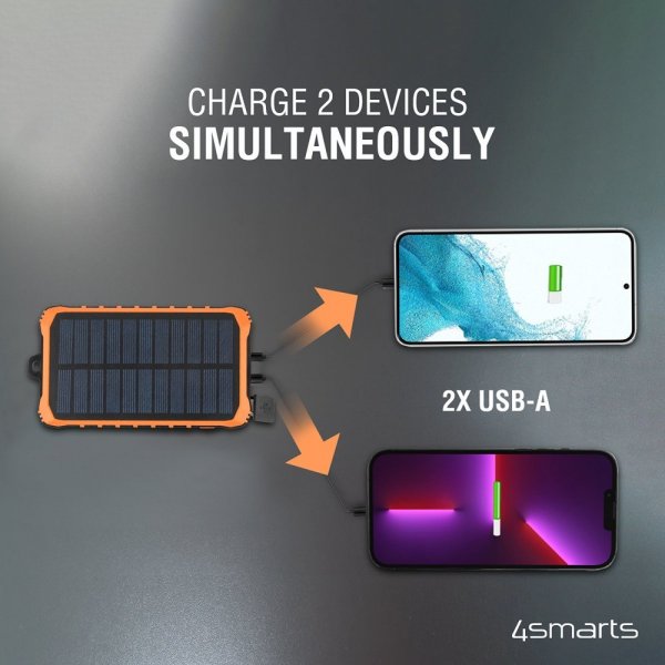 4smarts Powerbank Solar Prepper 12000 mAh