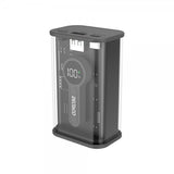 Deltaco Powerbank Transparent 10 000 mAh Fast Charge Musta