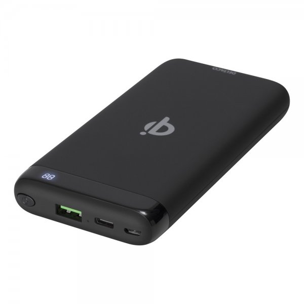 Deltaco Powerbank Wireless 10 000 mAh Musta