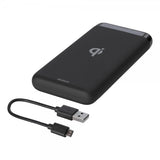 Deltaco Powerbank Wireless 10 000 mAh Musta