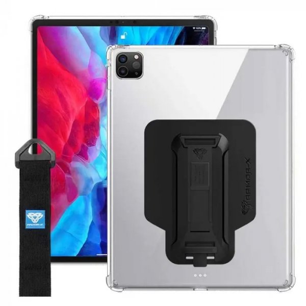Armor-X Iskunkestävä iPad Pro 12.9 2020/2021 Suojakuori Kirkas Musta