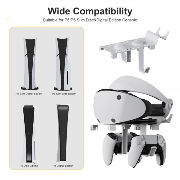 JYS PS5/PS5 Slim -latausteline VR2-/DualSense-ohjaimille