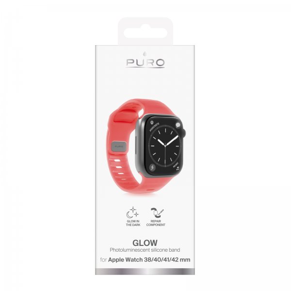 Puro Apple Watch 38/40/41/42mm ranneke, hehkuva oranssi