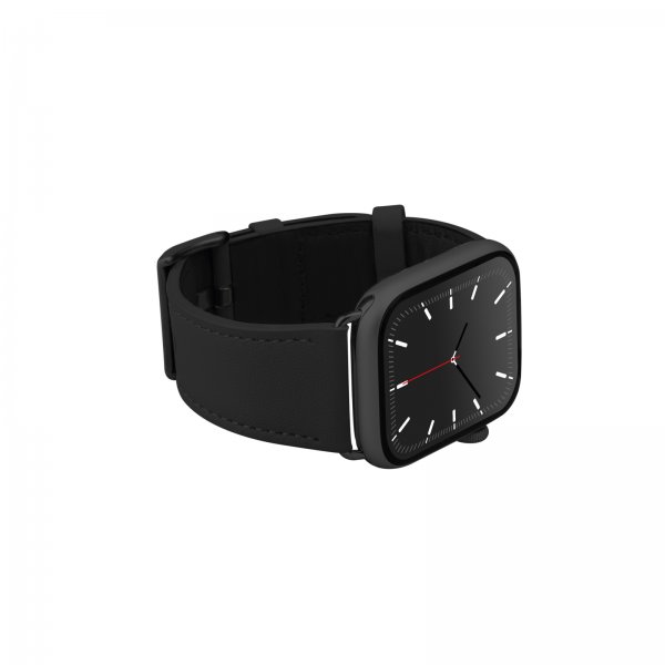 Puro Apple Watch 44/45/46/Ultra 49mm ranneke E-Classic Musta