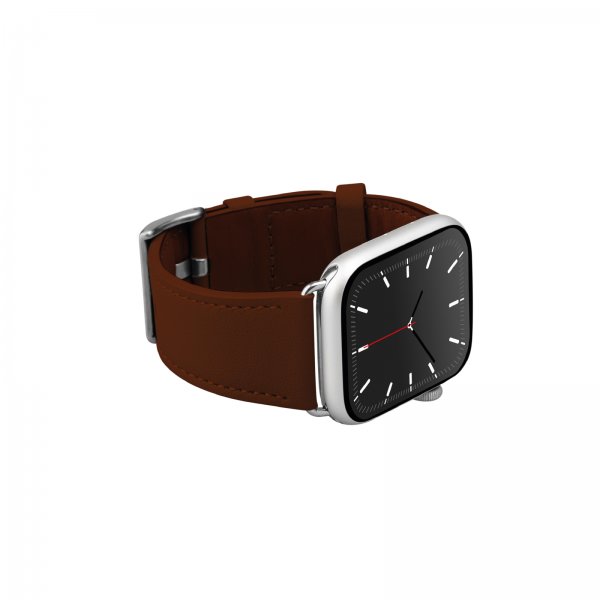 Puro Apple Watch 44/45/46/Ultra 49mm ranneke E-Classic Ruskea