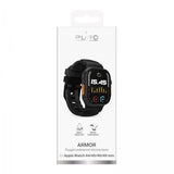 Puro Apple Watch 44/45/46/Ultra 49mm ranneke Armor, musta