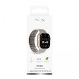 Puro Apple Watch 44/45/46mm/Ultra 49mm ranneke Titaani Titanium