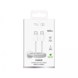 Puro Kabel Fabrik 2.0 100W USB-C–USB-C 1m valkoinen