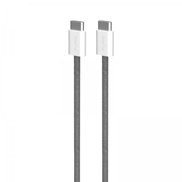 Puro Kabel Fabrik 2.0 60W USB-C–USB-C 1,5 m harmaa