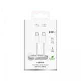 Puro Cable Fabrik 2.0 240W USB-C–USB-C 1m valkoinen