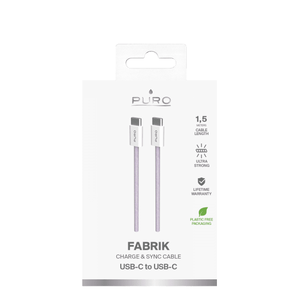 Puro Kabel Fabrik 2.0 60W USB-C–USB-C 1.5m Coraltastic