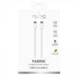 Puro Kabel Fabrik 2.0 60W USB-C–USB-C 1,5 m valkoinen