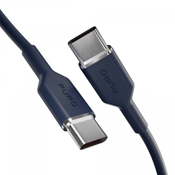 Puro Kaapeli TPE 25W USB-C–USB-C 1.5m Crown Blue