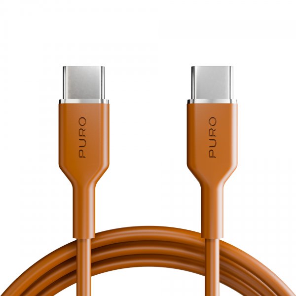 Puro TPE 25W USB-C–USB-C -kaapeli 1,5 m Desert Sun