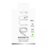 Puro Magneettinen USB-C–USB-C-kaapeli 1 m, valkoinen