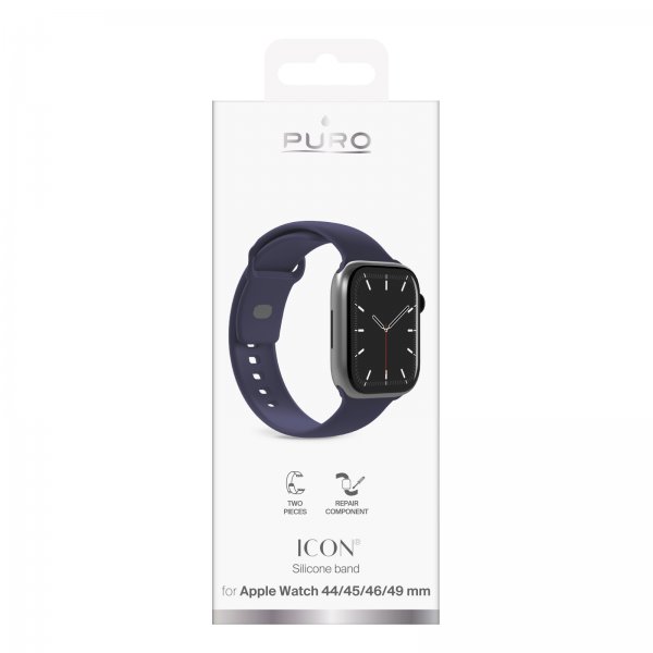 Puro Apple Watch 44/45/46/Ultra 49mm ranneke Icon Crown Blue