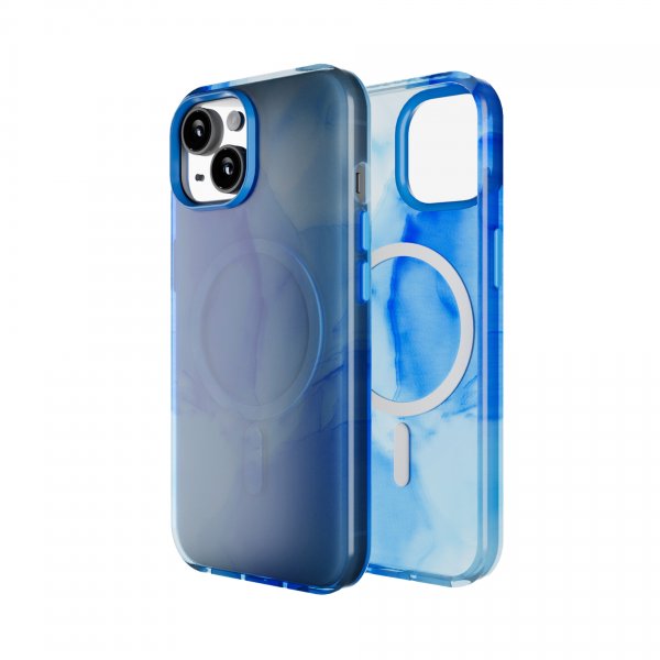 Puro iPhone 15 -kuori, aqua sininen