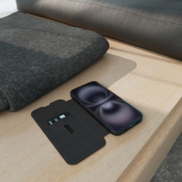 Puro iPhone 16 Suojakotelo Book Mag 2 Musta