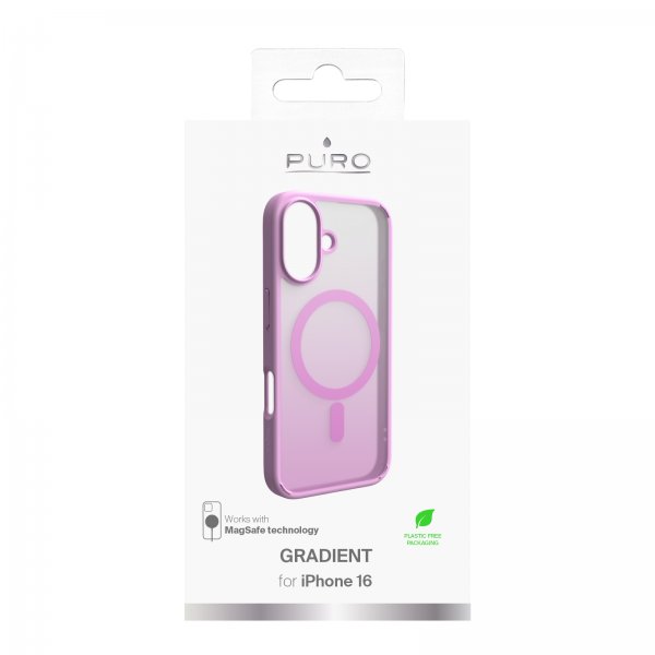 Puro iPhone 16 -suojakuori Gradient Pink
