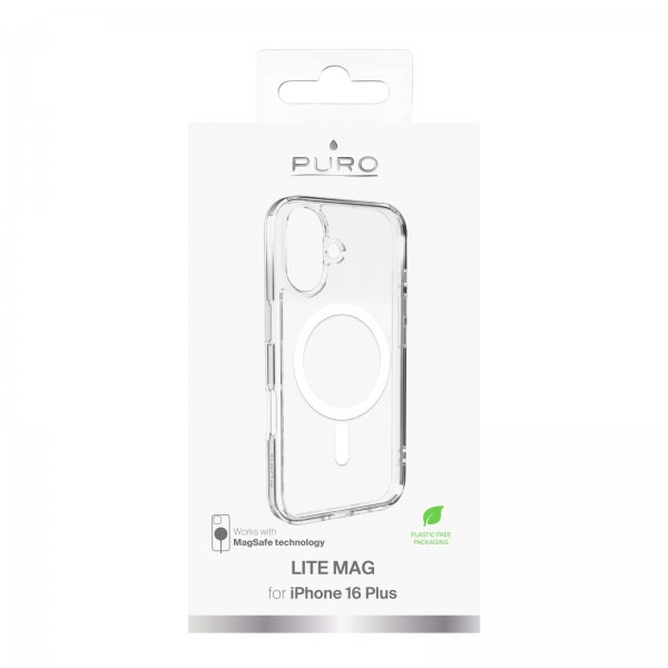 Puro iPhone 16 Plus Lite Mag Läpinäkyvä Kuori