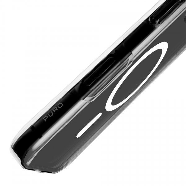 Puro iPhone 17 -kuori Impact Clear D3O MagSafe Läpinäkyvä