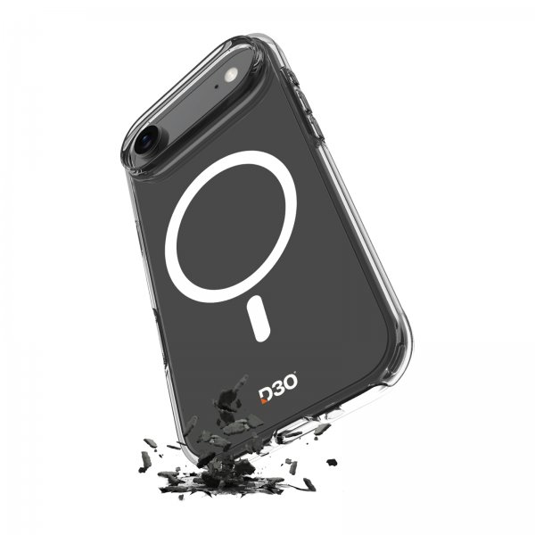 Puro iPhone Air -kuori Impact Clear D3O MagSafe Läpinäkyvä