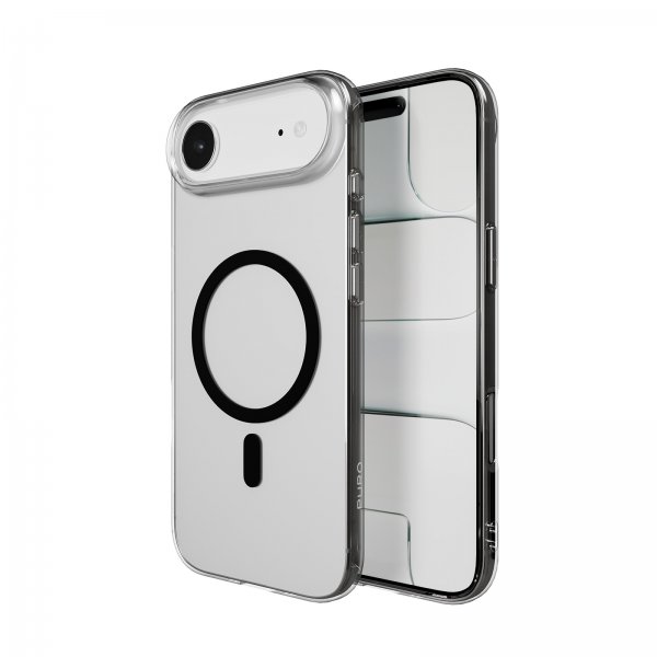 Puro iPhone Air -kuori Lite Mag läpinäkyvä musta