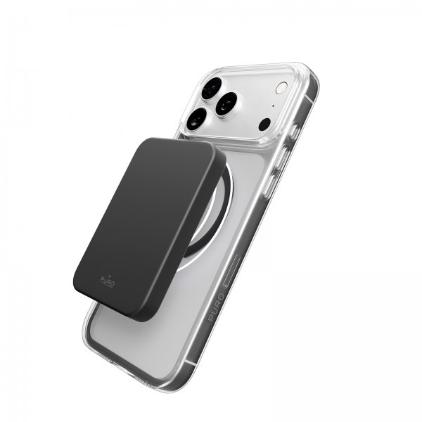 Puro iPhone 17 Pro Lite Mag Läpinäkyvä Harmaa -suojakuori