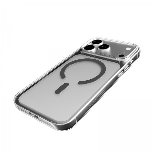 Puro iPhone 17 Pro Lite Mag Läpinäkyvä Musta Suojakuori