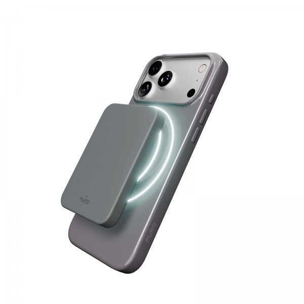 Puro iPhone 17 Pro Kuori Pulse MagSafe Tummanharmaa